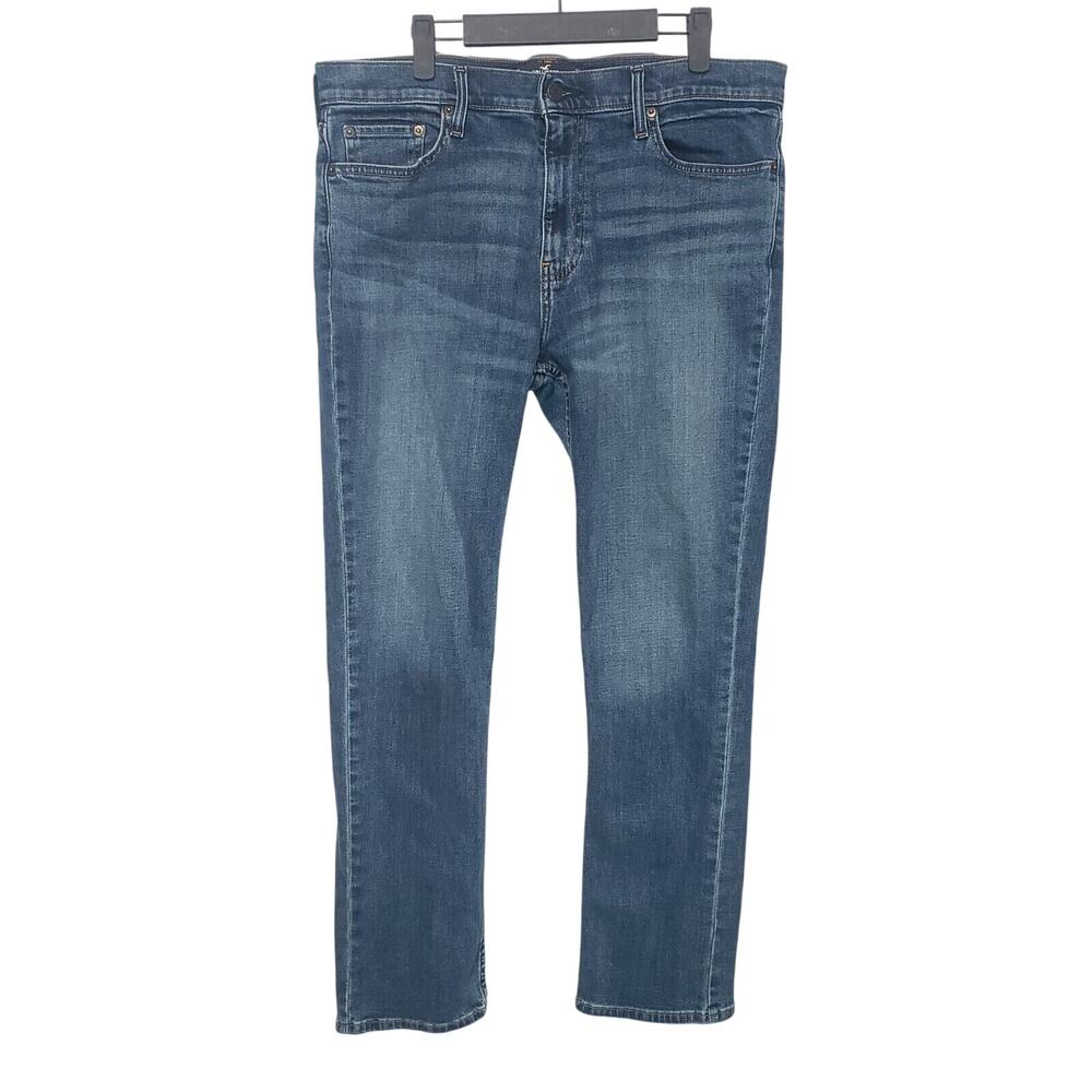 HOLLISTER Men’s Button Fly‎ Slim Straight Fit Leg Jeans Dark Wash Denim Sz 33x32